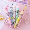 20pcs Cartoon 10 Colors Ballpoint Pen 0.7mm Cute Students Stationery Writing Tools Pendant Pens Office School Student Gift Prize