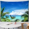 Tapisseries Dôme Caméras Belle Forêt Naturelle Imprimé Grande Tapisserie Murale Vue Sur La Mer Hippie Tenture Murale Bohème Tapisseries Murales Mandala Décoration Murale