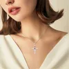 Подвесные ожерелья изящный модный розовый цветочный ожерелье для женщин для женщин свадебная романтическая свадьба Клавикуля