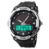 腕時計 44 ミリメートルデジタル時計 LED ディスプレイアウトドアスポーツウォッチ防水 4 モードカレンダー時計サポート 5 色の背景ライト