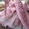 Sukienki dla dziewczynek jesień nastolatki dziewczyna dla dziecka kwiecista suknia z długim rękawem dzieci koronkowa sukienka w kwiaty Vestido Infantil od 3 do 8 lat 230705