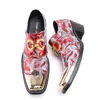 手作りの古典的なプリント男性用の本物の革の靴服ハイヒール靴靴の男ウェディング・ザパトス・デ・ホンブル2022