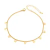 Dropshipping Fine Fashion Jewelry Anklets 18k Gold Plated Stainless Steel Ankle Chain Bracelet Ladies Anklets For Women