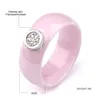Band Rings Design Women Lady Rings Smooth Curved Surface lovely Cute Light Pink Color Ceramic Rings Jewelry Christmas Engagement Gift 230706