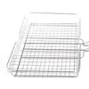 BBQ Grills Stainless Steel Outdoor Barbecue Mesh Clip Net Basket Tray Tools 230706