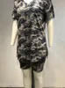 Women's Plus Size Pants Wmstar Two Piece Camo Clothing Shorts Set Matching Top and Summer Wholesale Direct 230705