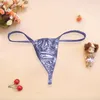 Mutandine da donna Donna Estate Sexy Europa e America Biancheria intima elasticizzata attillata Perizoma in pelle verniciata dorata Pantaloncini a T imitazione