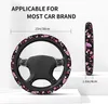 Steering Wheel Covers Floral And Butterfly Cover For Women Men Cute Non Slip Universal Fit 15 Inch Neoprene Car Wrap