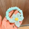 Haarschmuck 2023 Sommer Koreanische Feste Farbe Mesh Organza Gummiband Für Mädchen Kinder Nette Kawaii Tuch Pferdeschwanz Gummi Krawatten