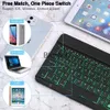 Tastaturen Bluetooth Wireless-Tastatur und Maus für Computer RGB-Tastatur-Kit mit Hintergrundbeleuchtung Russische spanische Tastatur-Tastenkappen für Tablet Ipad x0706