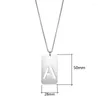 Hänge Halsband A-Z Alfabet Kedja Halsband Par Smycken Present Titan Stål Initial Namn Bokstav Cadena Acero Inoxidable