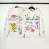 Tasarımcı Moda Giyim Erkek Sweatshirts Hoodies 2022 Chaogao Sokak Yeni Cehennem Yıldızı Kafatası Graffiti Baskı Kapşonlu Sweater Unisex Hoodie Rock Hip Hop