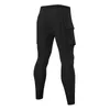 Pantalons actifs hommes pantalons de survêtement avec poche élastique séchage rapide Legging collants mâle course survêtement Fitness Gym entraînement pantalon vêtements de sport