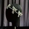 Hårklämmor Blomma Vine Bröllop Tiara Kvinnor Pannband Handgjorda Bröllopsdel Tillbehör Smycken Diademas Para El Pelo Mujer