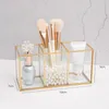 Förvaringslådor Makeup Brush Box Holder Cosmetics Söt penna och penna för skrivbord
