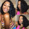 Deep Wave Lace Front Human Hair Wigs 13x4 Lace Frontal Wigs Brazilian Deep Curly Short Lace Frontal Wig150% Density Wigs Remy