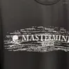 Erkek Tişörtleri Mastermind 2023 Pamuk Yüksek Kaliteli Kafatası Graffiti Mürettebat Boyun ve Kadınlar Kısa Kollu Üst T-Shirt Flyword123