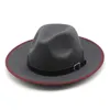 Damhattar Lyxmode Filt Fedora Hat Retro Män Bröllop Dekorera Trilby Jazz Hat Chapeu Feminino