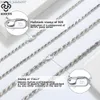 قلادة قلادة Rintin الفاخرة 925 Sterling Silver Diamond Diamond Cut Rope Necklace for Mens Mashion Mashion Italian Silver Necklace Chain Jewelry SC29 Z230707