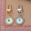 Portachiavi S3711 Turchia Evil Eye rotondo geometrico pendente portachiavi per uomo donna amore occhi azzurri portachiavi borsa pendenti