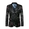 2019 Mass Men Pattern Dance Blazer Coats Slim Fit Male Business Wedding Stage Kuitu