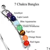 Pulseras con dijes Moda 7 Chakra Brazalete de alambre para mujeres Yoga Cuentas de piedra natural Reiki Buda espiritual Joyería personalizada en gota D Dhqic