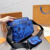 Luksusowe torby od projektantów 10A mężczyźni 3 szt. Trio torba typu Crossbody na ramię torebka damska portfel odpinany zamek błyskawiczny torebka powlekana kieszeń w sprayu z oryginalnym pudełkiem