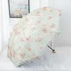 Parasole moda Retro dwuwarstwowa koronka księżniczka parasol odkryty przenośny składany krem do opalania ochrona UV słoneczny parasol R230705