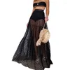 Dames Zwemkleding Strandjurk Bikini 2023 Cover Up Rok Chiffon Sarong Wrap Dot Ruffles