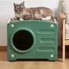 Casa gruesa para gatos, camas resistentes para gatos con tabla para rascar, refugio para gatitos, nido Universal para gatos en las cuatro estaciones