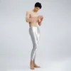 Men's Swimwear Sexy satin oil glossy pants for nude men Quick drying Shiny swimming high elastic surfing legs 230705
