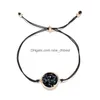 Charm Bracelets Fashion Druzy For Women Healing Crystal Stone String Rope Chains Warp Bangle Female Diy Jewelry Gift Drop Delivery Dhdpj