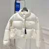 Piumino alla moda da donna con maniche rimovibili Giacche imbottite in cotone invernale Parka con logo lettera Giacche da esterno Cappotto Streetwear Abiti caldi