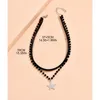 Choker 634C Beads Double Layer Leathers O Style DIY Pendant Necklace For Women