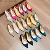 Обувь обувь Высокие каблуки женский офис женский выбор цветов оригинальный атласный элегантный и милый 8 см. Высота легко для прогулок насосные платья обувь оптовые для девочек Z230707