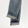 Jeans masculino com zíper cintura média moderno verão H de alta qualidade jeans moda casual solto solto lavado calças masculinas retas