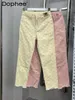 Pantalons pour hommes Broderie lourde Forage Jeans pour femmes 2023 Printemps Eté Extensible Taille Haute Minceur Pantalon Droit Denim 230705