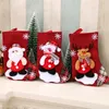 جديدة متوسطة الكتان تخزين عيد الميلاد ديكورات عيد الميلاد حقيبة الهدايا حقيبة هدايا عيد الميلاد الجوارب معلقة