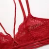 BHs setzt ultra dünne sexy Dessous -Set weiblich durch Spitze große Brüste sammeln BH -Höschen unzensierte 18 Frauenunterwäsche Kleidung für Frauen