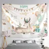 Tapestries Zoo Illustration Tapestry Wall Hanging Witchcraft Cute Children's Room Home Can Be Customized