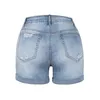 Aktywne szorty Summer Ladies Elastyczny średni stan Ripped Denim Damskie na spodniach Tall Jean's Posh Spiżarnia