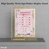 Business Card Files Double Sided Rotating T Shape Table Top Sign Holder Display Stand Restaurants Menu Paper Price Listing Ad Po Poster Frame 230705