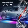 Знак 4STYLE 12V Проточный цвет RGB Светодиодная полоска под автомобилем 90*120 Tube Underglow System System Neon Light BT App Control HKD230706