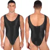 Body Shapers pour hommes Mens Pool Party Maillots de bain Formation Natation Yoga Danse Fitness Lingerie Body Gymnastique Maillot de bain Brillant Dos nu