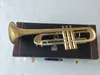 performance professionnelle New Trumpet 197GS-77 Instrument de musique Trompette plate Sib Classement Trompette plaquée or préférée