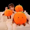 Mjuka plyschdjur 40 till 60 cm Mjuk orange docka Plysch fruktkudde Mjukfoder Plysch med ben Orange Peluche Kawaii Rumsdekor Plysch HKD230706