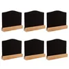 Blackboards 6pcs Doublesided Mini Blackboard Wooden Message Board Decorative Chalkboard for Shop Bar Coffee House Small Size Board with Ba 230706