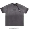 Kith x Ksubi Takewashed Washable Old Box Short Sleeve Casual Round Neck Men's and Women's T-shirt Fashionwqyj