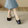 Dress Shoes 2023 Spring Autumn Flats Women Heel Ballet Square Toe Shallow Slip On Loafer Zapatos De Mujer