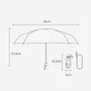 Paraplyer Anti-UV 5-faldigt paraply Portable Fruit Paraply Women Plat Lightweight Wind and Water Resistant Paraply Paraplyer Parasol